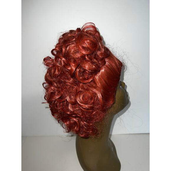 Women's Red Brown Curly Short Wig Cosplay Halloween Costume Party Hocus Pocus - Picture 11 of 14